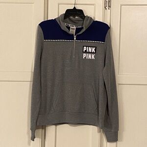 🩷🛍️New! PINK Gray and Blue Zip Front Sweatshirt🩶💙